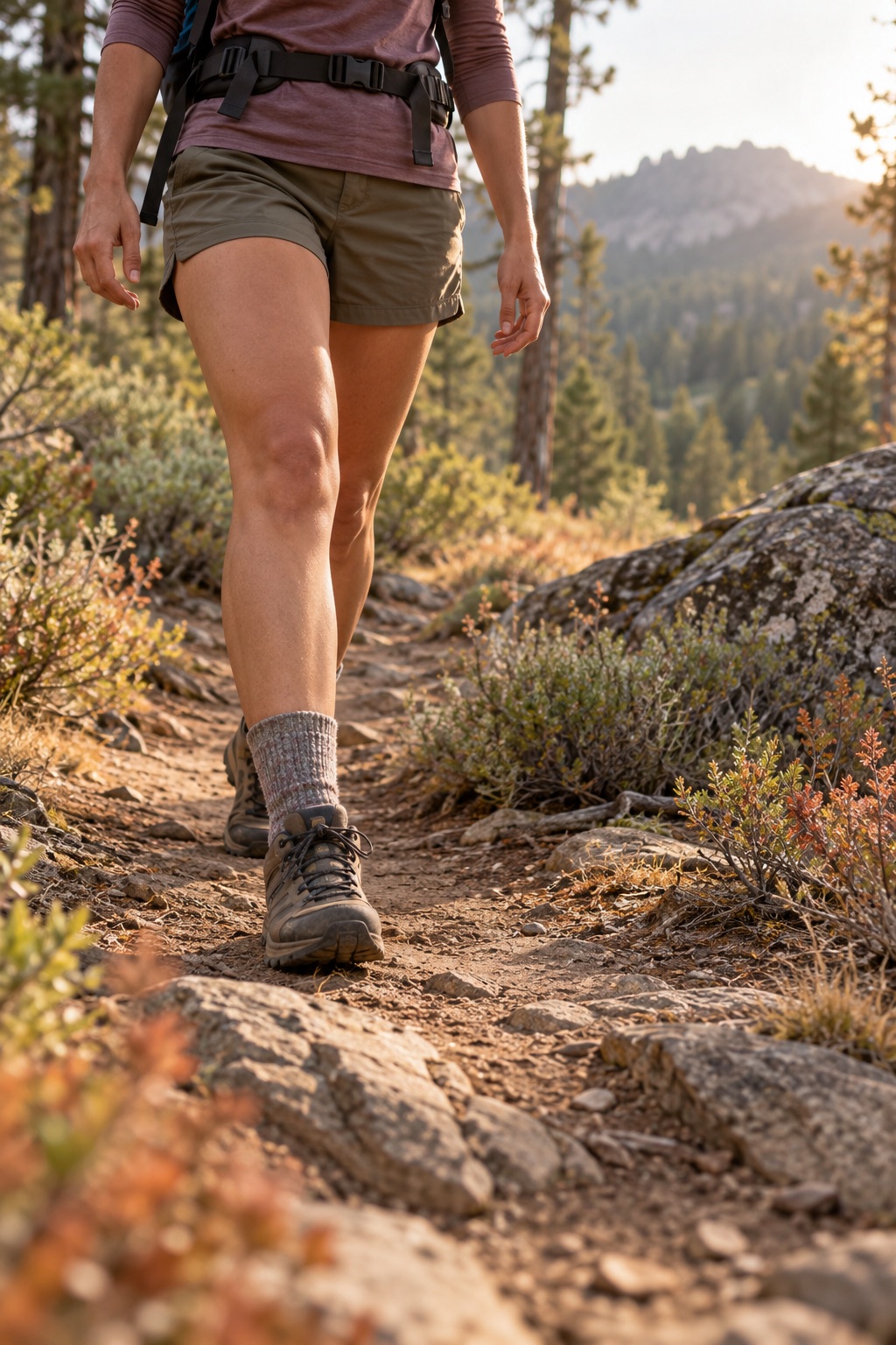 Illustrative hiking scene; Puedizux hiking products are not yet verified